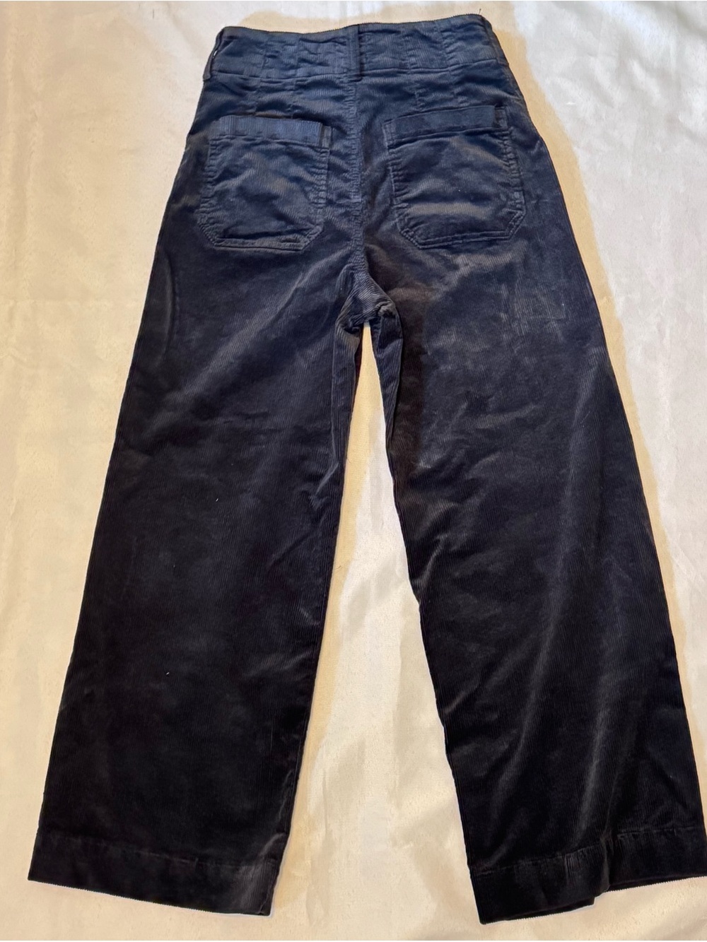 Maeve Anthropologie The Colette Pant US 26 Wide Leg Crop Black Corduroy EUC - Picture 6 of 7